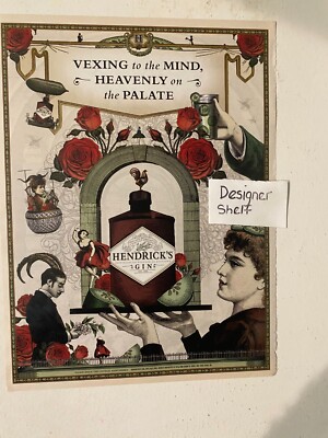 Hendrick's Gin Alcohol  Print Advertisement:  Heavenly On The Palate