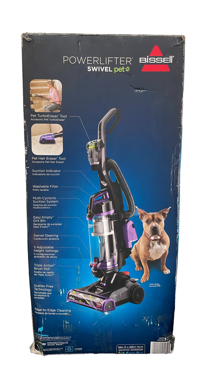 BISSELL PowerLifter Pet Upright Vacuum Cleaner Black/Purple 2269 New