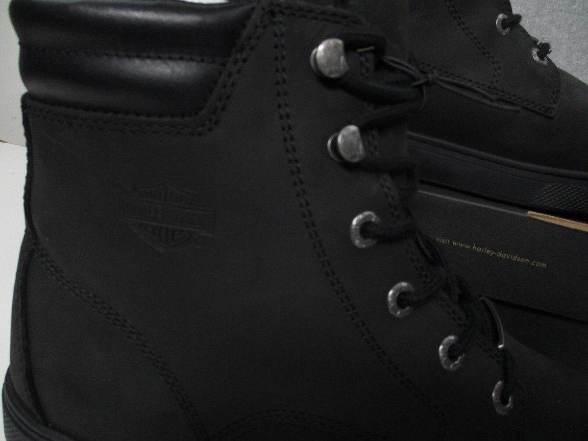 Harley-Davidson Mens Black Leather‎ Lace Up Side Zip Riding Boots D93340 Size 9M Harley-Davidson Men main image 3