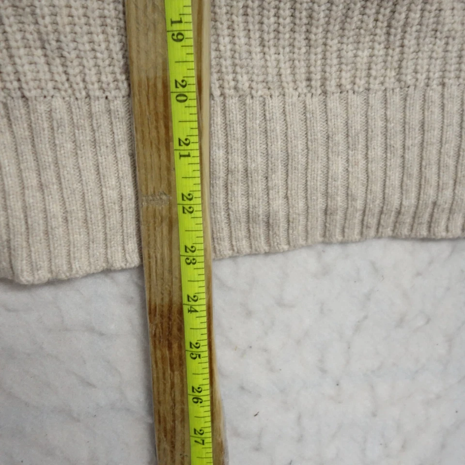 Suéter Tommy Bahama Mujer Mediano Crema Acanalado Cuello Redondo Cuentas Acento Floral Foto 4 de 4