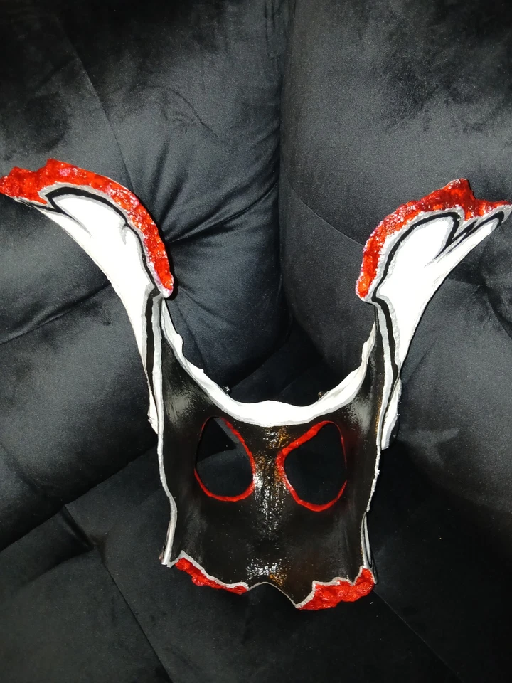 Hand painted Mad Max inspired wooden mask - Image 2 of 4