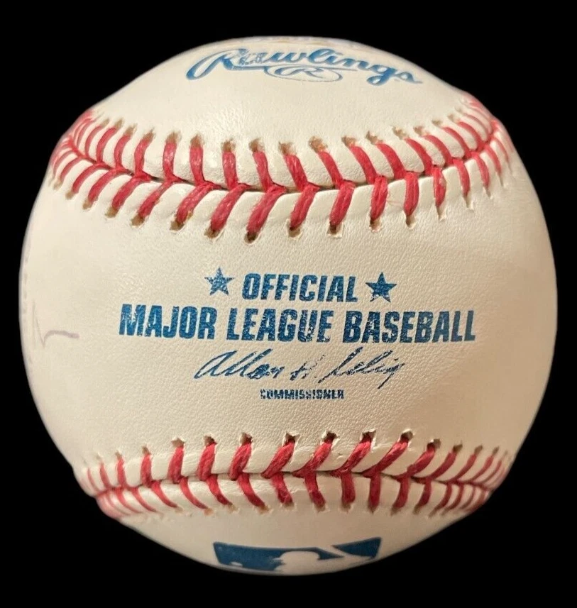 TOMMY DAVIS DAVE WALLACE WILLS FIRMADO A MANO X3 AUTO BÉISBOL JSA/COA WM 93024 Foto 4 de 4