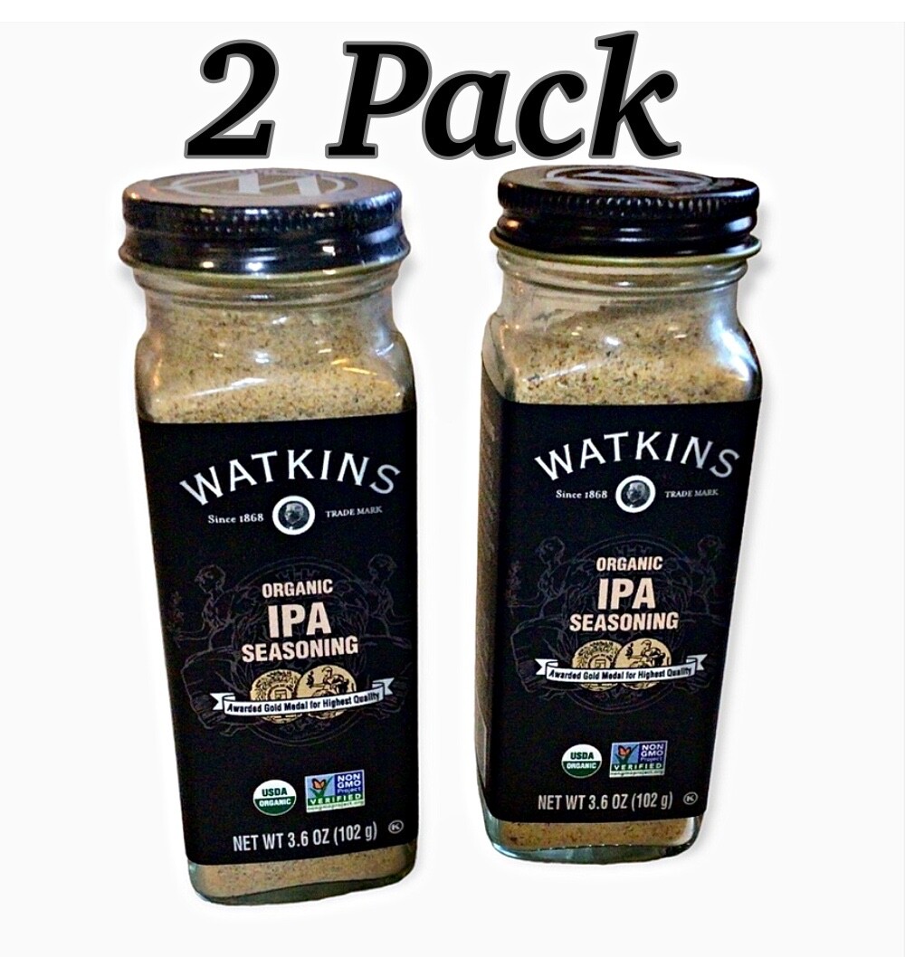 2 Watkins Organic IPA Seasoning Great for Grilling Chicken, Beef or