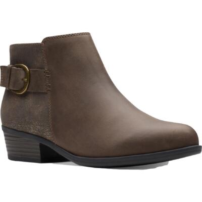 Clarks Womens Addiy Kara Padded Insole Leather Booties Shoes BHFO 6527