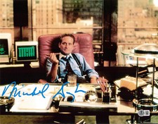 Michael Douglas Signed Autograph Wall Street 11X14 Photo BAS Beckett