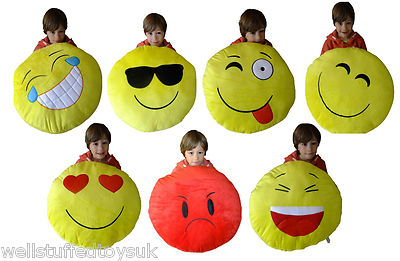 Emoticon Kissen riesig riesig groß Smiley Kissen 50 cm 20'' Herz Augen Goofy Kiss 