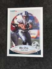 1990 Fleer Mike Dyal Rookie Los Angeles Raiders #252 Football Card. rookie card picture