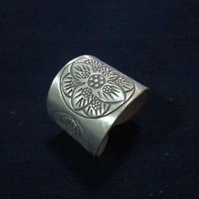 Fine Silver Rings HILLTRIBE Ethno Anello Argento Classic Tribal Lotus Band 56050