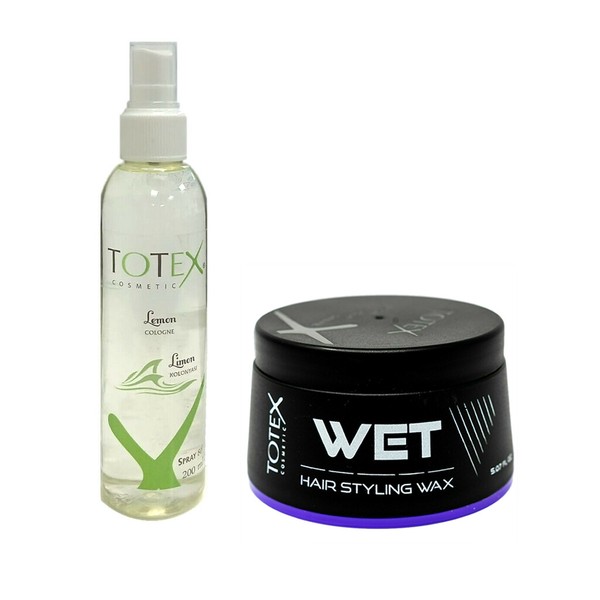 Totex Wet Hair Styling Wax with Traditional Lemon Cologne Aftershave
