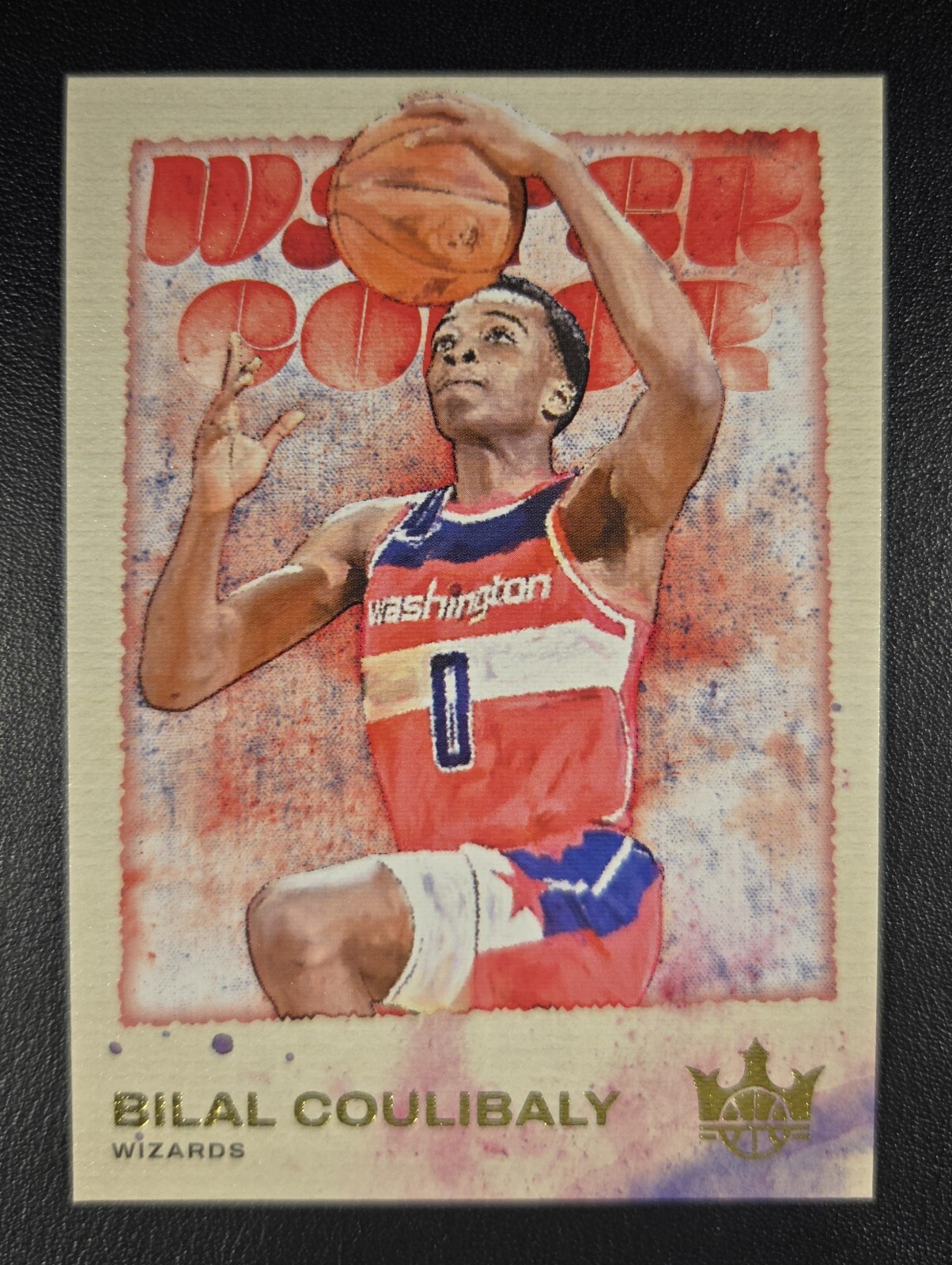 2023-24 Panini Court Kings Bilal Coulibaly Water Color #8 Washington Wizards