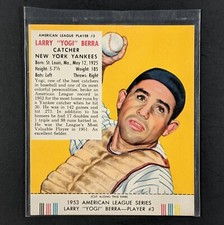 1953 Red Man American League Series Yogi Berra New York Yankees