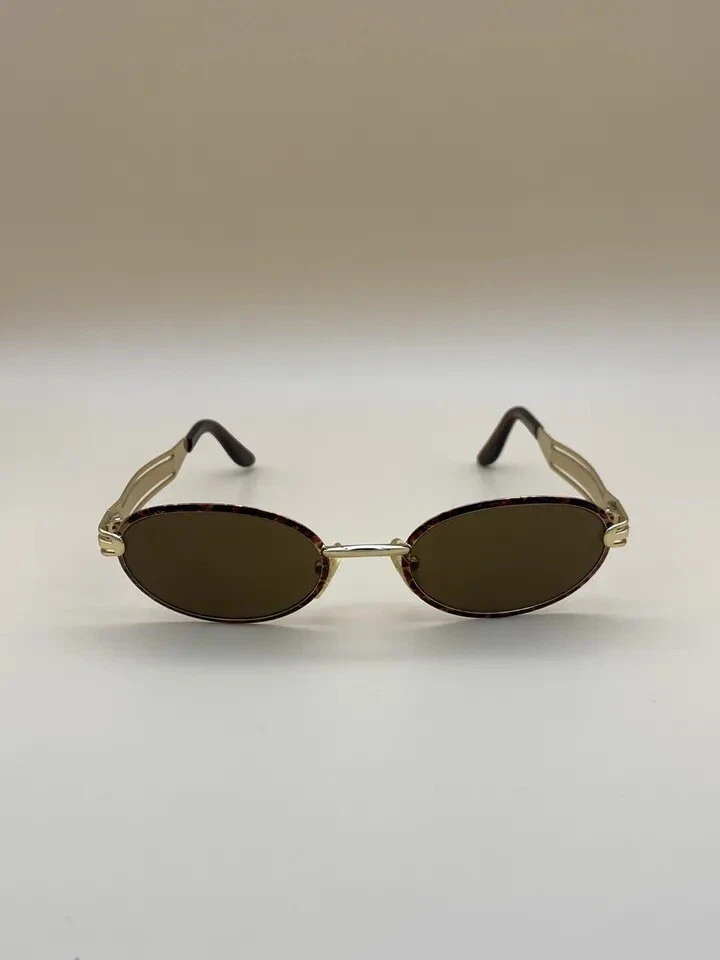 Óculos de sol Roccobarocco (8744) vintage anos 90 dourado e tartaruga caixa original - Imagem 3 de 4