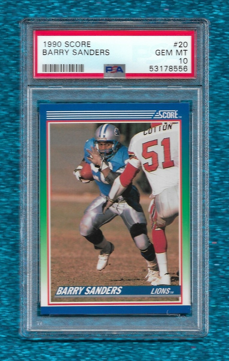 1990 SCORE #20 BARRY SANDERS PSA 10 GEM MINT HOF DETROIT LIONS | eBay