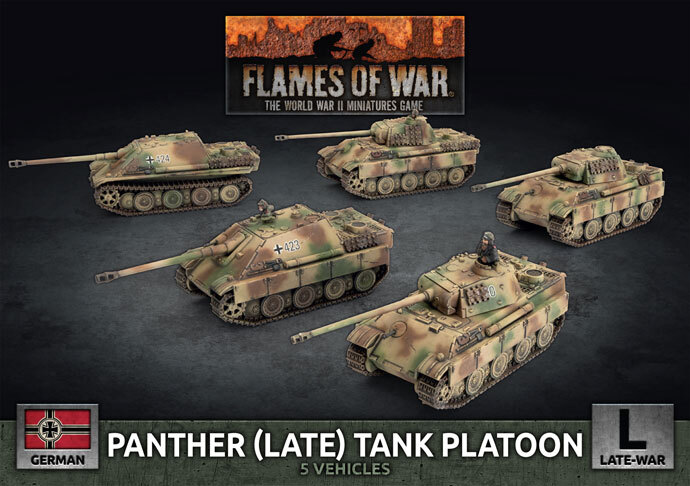 Flames of War Late War Germany Panther (Late) Tank Platoon (GBX181)
