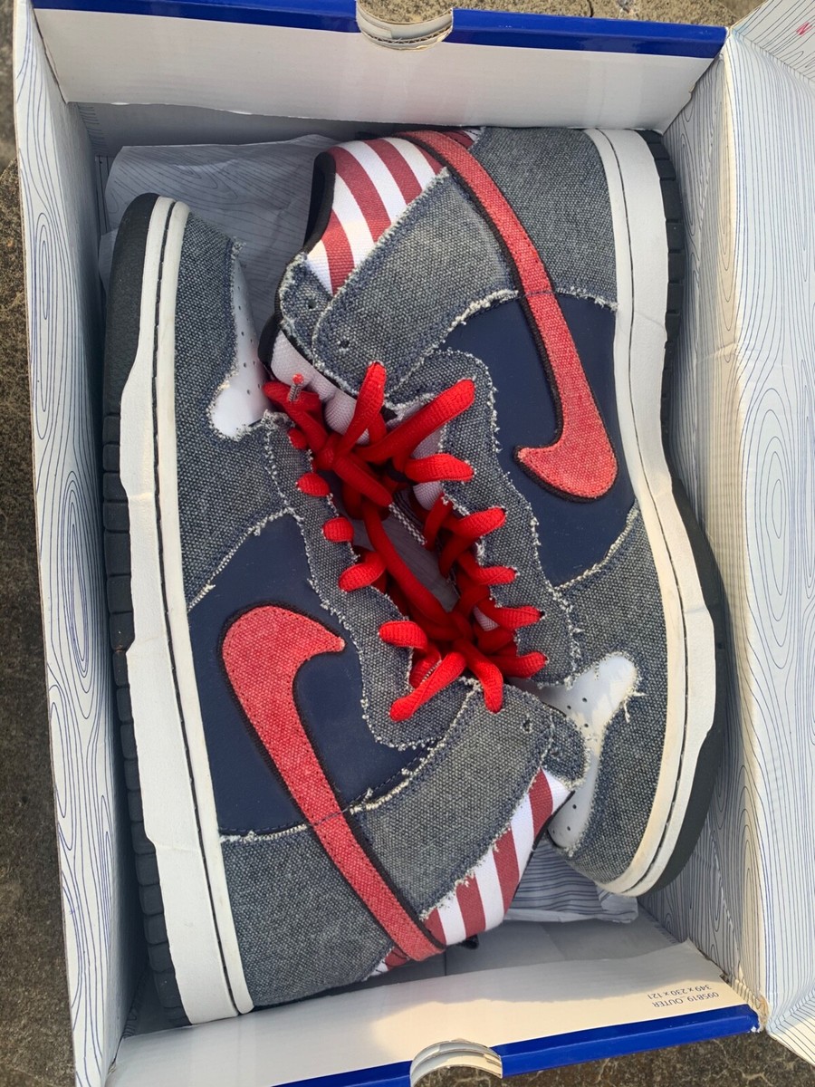 Size 12 - Nike SB Dunk High Premium Born In The USA box has Size 12 - Nike SB Dunk High Premium Born In The USA box has
