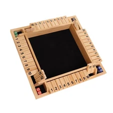 4-Player 12 Number Shut The Box Dice Game. Family Party Porch Pub Bar Board Game