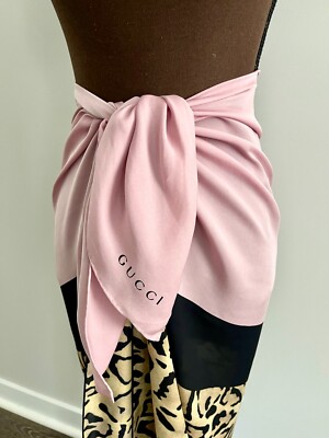 Unisex Gucci Wrap Cover Up Logo Multicolor Leopard Animal Print
