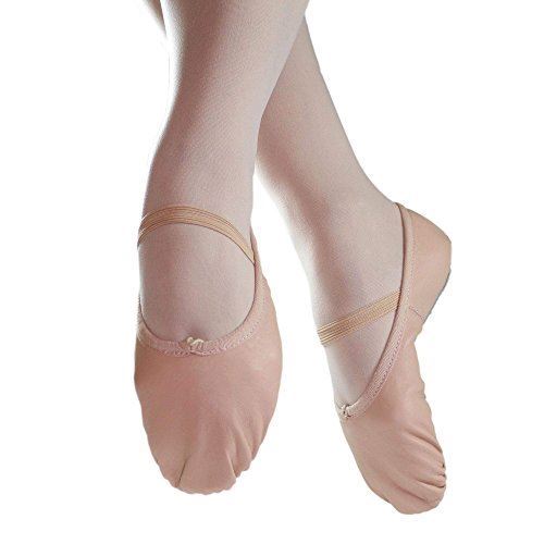 SAOLA Danzcue Ciabatta da Balletto in Pelle con Suola Completa per Adulti
