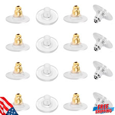100 Pcs Metal Earring Clutch Jewelry Making Tools Back Stopper Backs with Pad
