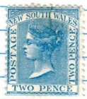 New South Wales 1882 Queen Victoria Stamp 2 Pence Sg 224 SA-443 — photo 5