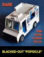 Hot Wheels RARE MINT/NM VTG ©1986 Good Humor Malaysia 5904 Blacked-out Popsicle