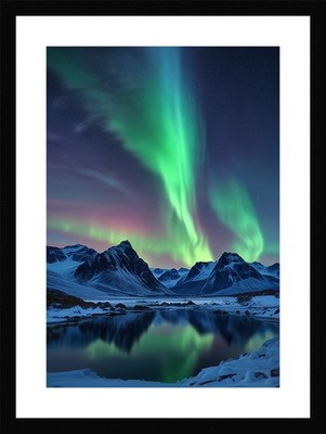 Intimate Northern Lights Framed Wall Art Poster Canvas Print Picture
