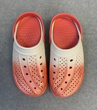 EVA Garden Clog Shoes 42/43 Arch Support Comfort Pink White Beach Pool Shower