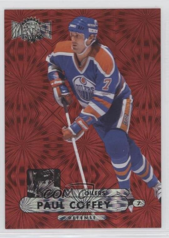 2013-14 Fleer Showcase Metal Universe PMG Red 69/75 Paul Coffey #MU-21 HOF 15nx