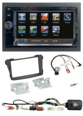 Blaupunkt SD USB TMC Bluetooth 2DIN Lenkrad Navigation für Hyundai i40 11-19 AUX