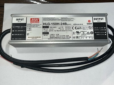 MEAN WELL HLG-150H-24B HLG Series Power Supply 24V 6.3A 151.2W IP67