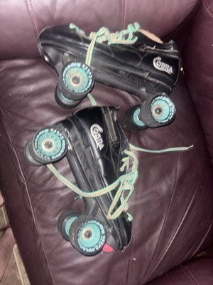 Roller Derby Cobra Skates Women Size 9, Black/Teal, Vintage