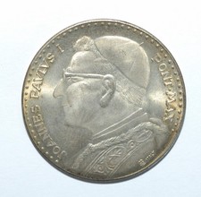 1978 VATICAN CITY POPE JOHN PAUL I COMMEMORATIVE SILVER MEDAL