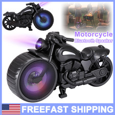Retro Motorcycle Portable Bluetooth Speaker with LED Lights FM Radio TF USB TWS