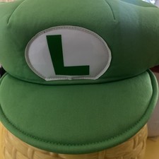 Super Mario Bros Luigi Hat Costume Cosplay Adult Size Elastic Green Cap