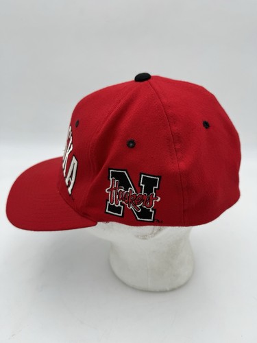 Starter Nebraska Cornhuskers NCAA Red Hat Cap Logo Spellout Vintage 7 3/4 - Picture 5 of 11