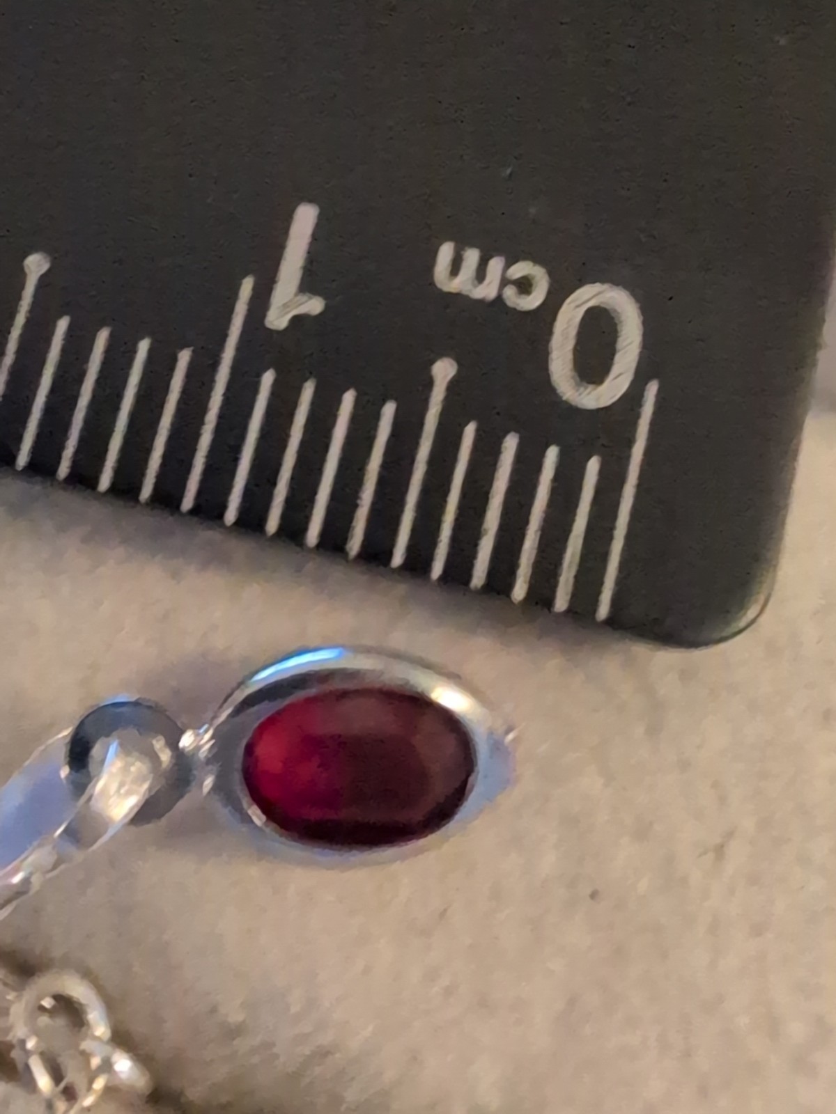 Sterling Silver 925 Three-piece Ruby Set Necklace… - image 7