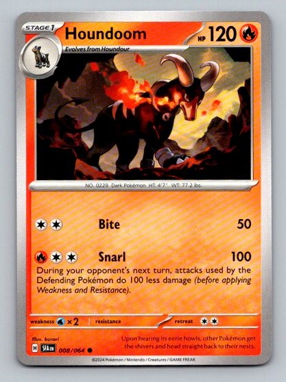 2024 Pokemon Card SV: Shrouded Fable Houndoom 8/64