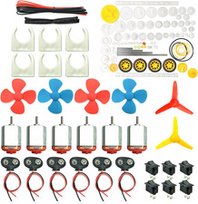 6 Set DC Motors Kit, Mini Electric Hobby Motor 3V -12V 25000 RPM Strong Magne...