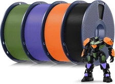 4Kg PLA 3D Printer Filament Bundle, Neatly Wound PLA Filament 1.75Mm ±0.02Mm, In