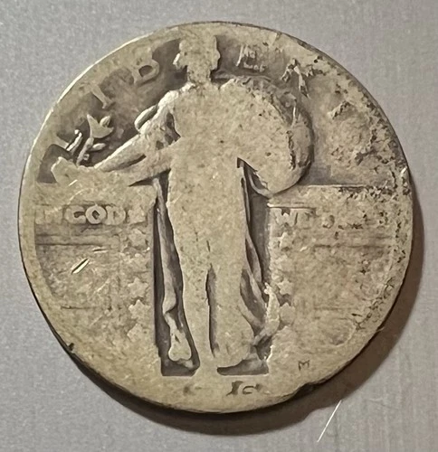 1926 STANDING LIBERTY QUARTER LOW GRADE AG BELOW MELT