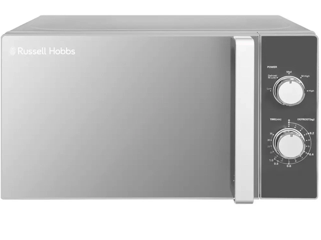 Russell Hobbs 800W Standard Microwave RHM2061 - Silver - DAMAGED BOX ONLY