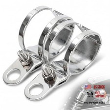 ANKIA 1 Pair Universal Metal Motorcycle Turn Signal Turn Signal Brackets-White