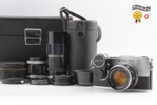 3Lens MINT w/Case Olympus Pen F film Camera 40mm 25mm 50-90mm Lens From JAPAN