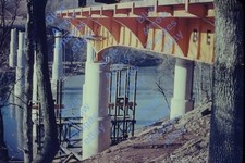 1954 35mm Slide Highway Bridge Construction Over River Pennsylvania #13602