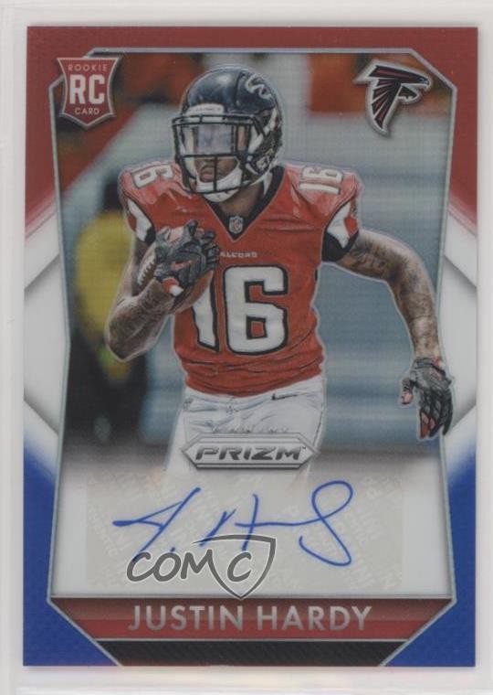 Justin Hardy Panini Prizm Rookie Signatures #RSJH Red/White/Blue