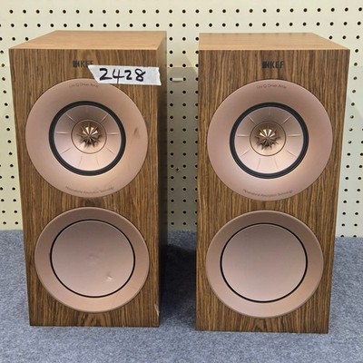KEF R3 Meta Bookshelf Speakers Pair Walnut (Used, with Dents) c
