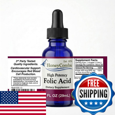 Vitamin B9 (Folic Acid) Drops   B Vitamin Liquid Folate Drops to Support Blood C