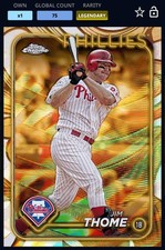Topps 2024 Gilded Collection Jim Thome Wave Base Bunt Digital /75