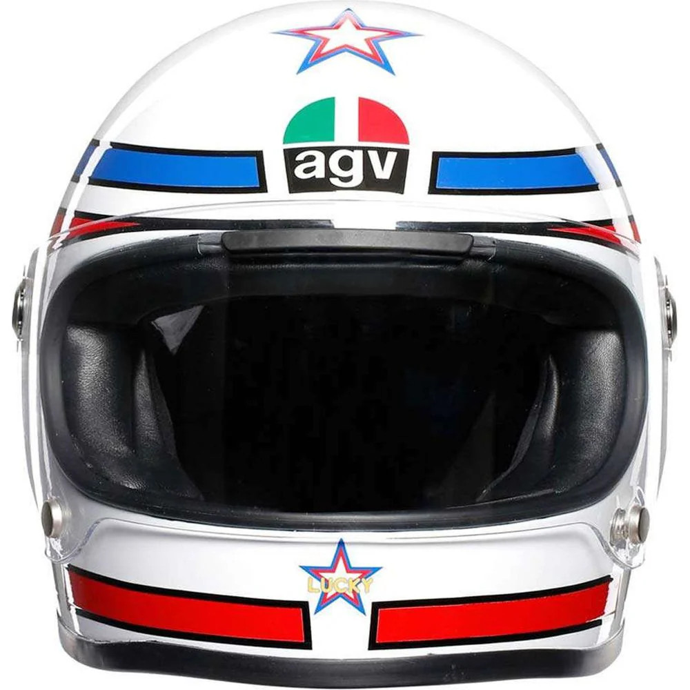 AGV X3000 Lucky White Motorcycle Motorbike Helmet | eBay