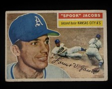 1956 Topps - Spook Jacobs #151 Gray Back LOW GRADE
